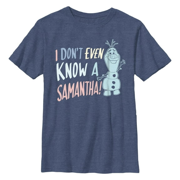 Boy's Frozen 2 I Don't Even Know a Samantha Olaf Graphic T-Shirt