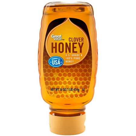 Wal - mart Stores, Inc. Great Value, U.s.a. Honey, 16 Oz Inverted