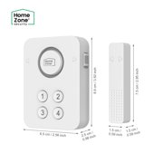HomeZone Wi-Fi Smart Keypad Window and Door Alarm with 4-Digit PIN, 100+ dB Alarm, White