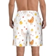 thumbnail image 3 of Naloa Funny Chicken Men's Beach Shorts, Surfing shorts, Swim trunks, Quick Dry Swim Trunks for Surfing Beach Fun - Large, 3 of 9