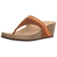 thumbnail image 2 of SoftWalk Women's Heights Wedge Sandal, Cognac/Gold, 10.5 M US, 2 of 6