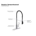 thumbnail image 2 of KOHLER 22033-CP (R) Simplice Semiprofessional Kitchen Sink Faucet, Polished Chrome, 2 of 5