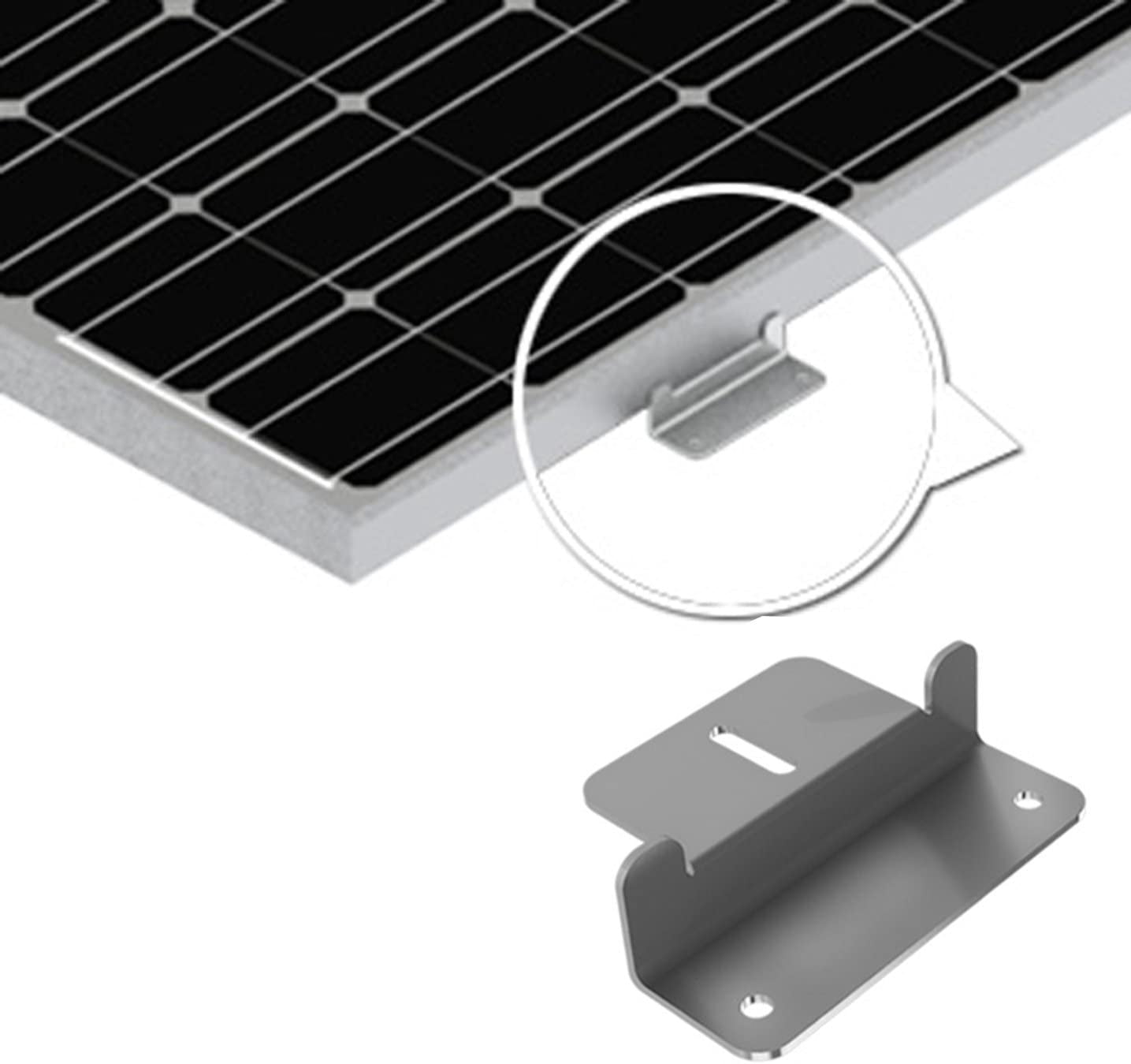 Renogy 4 Sets of Solar Panel Mounting Z Brackets for RV, Boat, Wall and Other Off Gird Roof Installation
