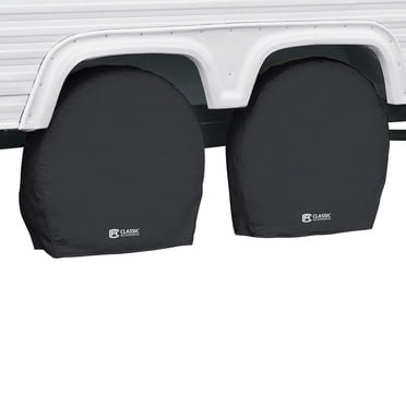 Classic Accessories Over Drive RV Wheel Covers, Wheels 30" - 33" Diameter, 9" Tire Width, Black