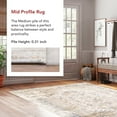 thumbnail image 4 of nuLOOM Madisson Vintage Faded Medallion Area Rug, 4' x 6', Oval, Madisson Gold, 4 of 9