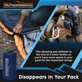 thumbnail image 4 of OutdoorsmanLab Ultralight Sleeping Pad - Ultra-Compact for Backpacking, Camping, Travel w Air-Support Cells Design (Blue), 4 of 5