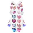 thumbnail image 5 of Womens Valentines Dresses Fashion V Neck Long Sleeve Dress Cute Love Heart Loose Casual Dresses Purple Pink S, 5 of 5