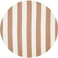thumbnail image 2 of SAFAVIEH Montauk Saranna Striped Cotton Area Rug, Sand/Ivory, 6' x 6' Round, 2 of 5