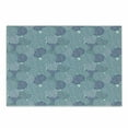 thumbnail image 1 of Floral Cutting Board, Pastel Colored Circles Filled with Blue Toned Flowers Abstract Illustration, Decorative Tempered Glass Cutting and Serving Board, Small Size, Turquoise Navy Blue, by Ambesonne, 1 of 1