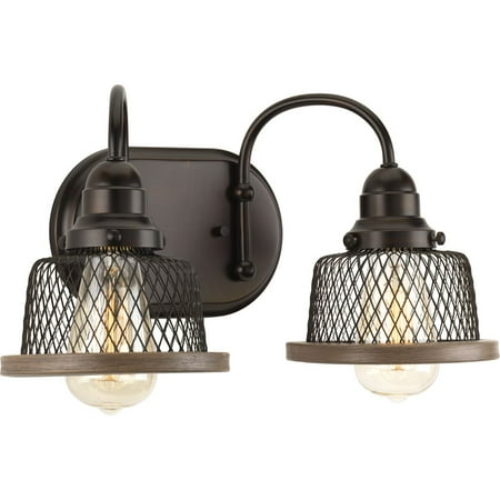 

Tilley Collection Two-Light Antique Bronze Coastal Bath Vanity Light