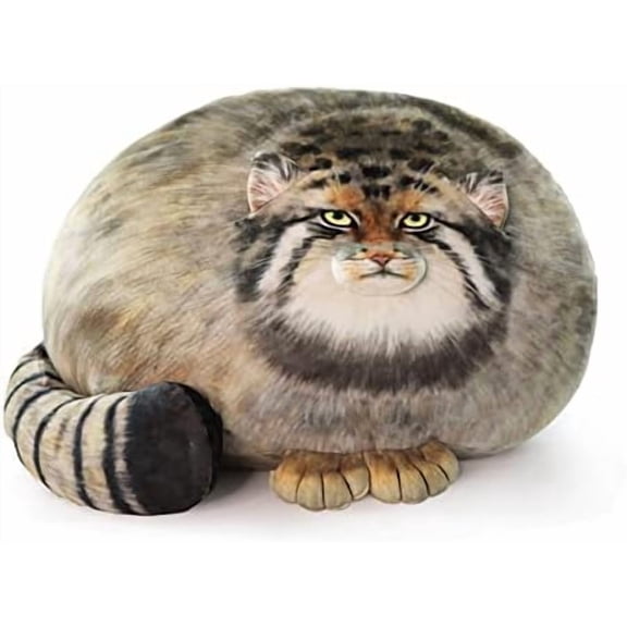 Steppe Cat Plush 30cm/12inch Pallas Cat Stuffed Animal, Cute Plushies for Girls, Soft Plush Pillow, Throw Pillow Doll Decoration Doll Birthday Gift for Kids Boys Party
