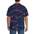 thumbnail image 7 of PAYOHTO Dino Pattern Mens Hawaiian Casual Short-sleeved Shirt Tropical Summer Beach Button Down Shirts, 7 of 7