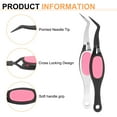 thumbnail image 4 of Uxcell 2 Pcs Craft Tweezers Crossing Locking Curved Stainless Steel Tweezers for DIY Pink/Silver/Black, 4 of 6