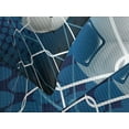 thumbnail image 4 of Ambesonne Soccer Quilted Bedspread Set 3 Pcs, Abstract Goal Pattern, King Size, Blue Black White, 4 of 5