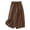 Coffee, variant on Capri Pants for Women Casual Wide Leg Cotton Linen Loose High Waisted Flowy Cropped Plazzo Pants with Pockets