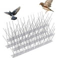 thumbnail image 1 of piezas de pinchos antipájaros de acero inoxidable, pinchos antipájaros de acero, pinchos antipalomas, pinchos repelentes de pájaros, para techos y ventanas de balcones, 33 cm, 1 of 5