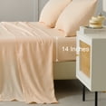 thumbnail image 6 of Jessy Home Bed Sheets Set 4 Piece Twin Sheet Set Champagne Microfiber Fitted Sheet, Flat Sheet & 2 Pillowcases Bedding Set, 6 of 10
