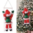 thumbnail image 2 of Hanging Ornament Christmas Doll Figurine Xmas Tree Climbing Santa Claus Doll Toy on Rope Ladder for Holidays Home Decorations, 2 of 8
