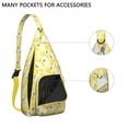 thumbnail image 2 of Lemonade Summer Sling Pack - Cheery Yellow Citrus Print, Compact Travel Bag, 2 of 4