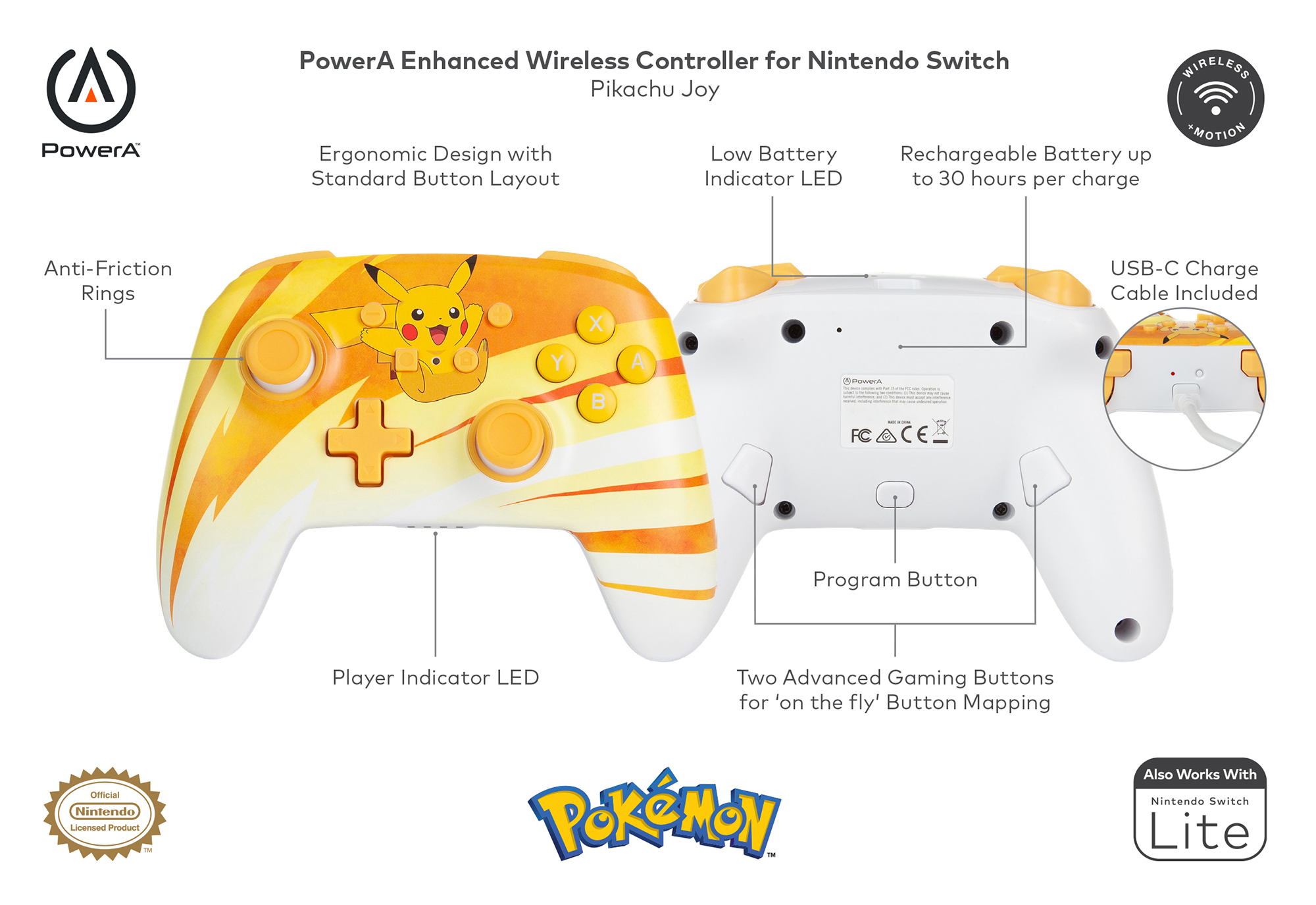 pikachu wireless switch controller