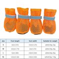 thumbnail image 3 of Breathable Mesh Dog Shoes Non-slip Rubber Sole Dogs Boots with Adjustable Reflective Straps Outdoor Walking Feet Protectors for Small Medium Dogs,Orange, 3 of 3