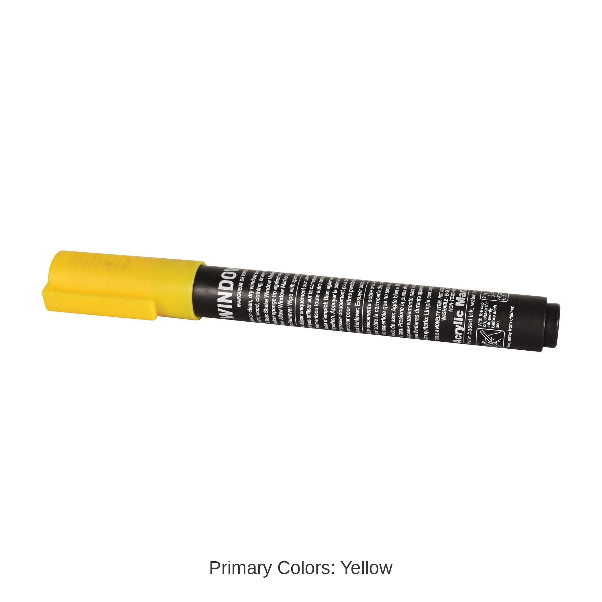 24 Pack Bulk Yellow Window Marker Washable, Non-Toxic & Easy Clean