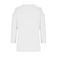 thumbnail image 6 of Levmjia Womens Tops Long Sleeve Round Neck Cotton Blouse Solid Color Casual Shirt Fitted Regular Fit All Season Comfortable Breathable Work Office Holiday Travel Home Relaxation, 6 of 6