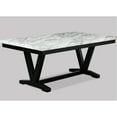 thumbnail image 2 of Modern Dining Table With White Faux Marble Top And Black Finish Chairs & Chair For Gatherings, 2 of 3