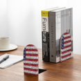 thumbnail image 5 of Naloa America Flag Glitter Wood Non-Skid Bookend for Shelves,Book Ends for Heavy Books, Book Stand for CDs,1 Pair, 5 of 7