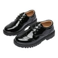 thumbnail image 2 of Mepaouo Toddler Boys Girls Dress Shoes Little Kid Leather Oxfords School Uniform Wedding Flats Loafers, 2 of 9