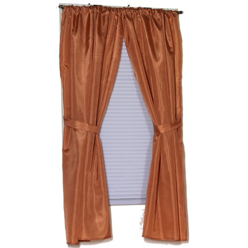 Polyester Fabric Window Curtain in Tangerine