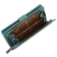 thumbnail image 6 of Wrangler Women's RFID Bifold Wallet - Large Western Tooling Flower Design, Card Case & Cash Organizer, Stylish Travel Clutch for Ladies, Turquoise, 6 of 7