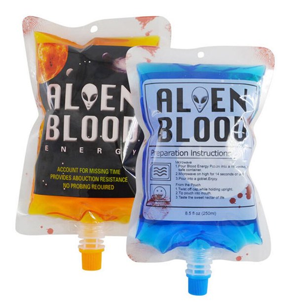 10 unidades de Halloween Cosplay bolsa contenedor de bebida bolsa de sangre de vampiro accesorios Zombie bebida Bebidas bolsas de comida de PVC botella de agua