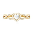 thumbnail image 5 of Rosec Jewels Lab Created Diamond Heart Engagement Ring with Halo, EF-VS Grade - Ready to Gift, 10K Yellow Gold, US 7.00, 5 of 9