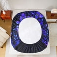thumbnail image 5 of Manfei Flying Purple Butterflies Girl 4pcs Bed Sheets,Chic Flowes King Sheets,Starry Sky Moon Super Cozy Sheet Set,Super Cozy Room Decor, 5 of 7