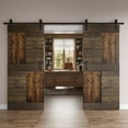 thumbnail image 5 of Coast Sequoia Inc Coast Sequoia 48in./60in./72in./84in. x 84in. S Series Multi-Color Pine Wood Double Sliding Barn Door With Hardware Kit Kona, 5 of 5