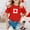 Red, variant on Canada Day Girls Casual Fit Short Sleeve T-Shirt Basic Crewneck Top for Summer Wear