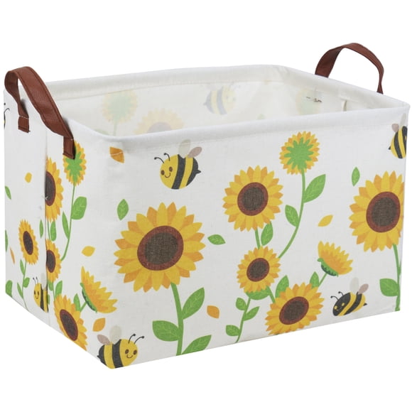 Cesta de almacenamiento DDBASKET con forma de girasol, 38 x 26 x 25 cm, plegable