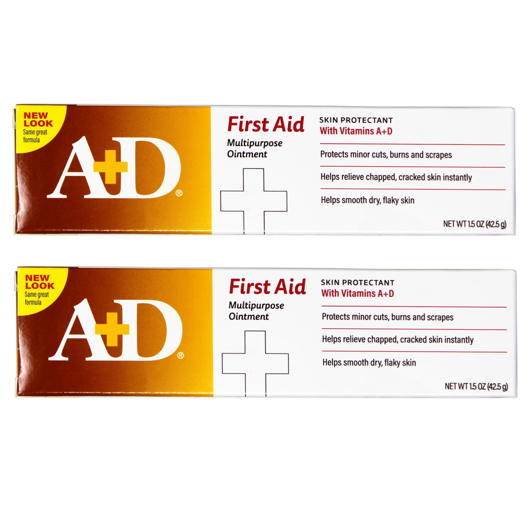 2 Pack - A+D First Aid Healing Ointment, Moisturizing Skin Protectant for Minor Cuts, Burns and Scrapes, Helps Smooth Dry, Flaky Skin, 1.5 OZ