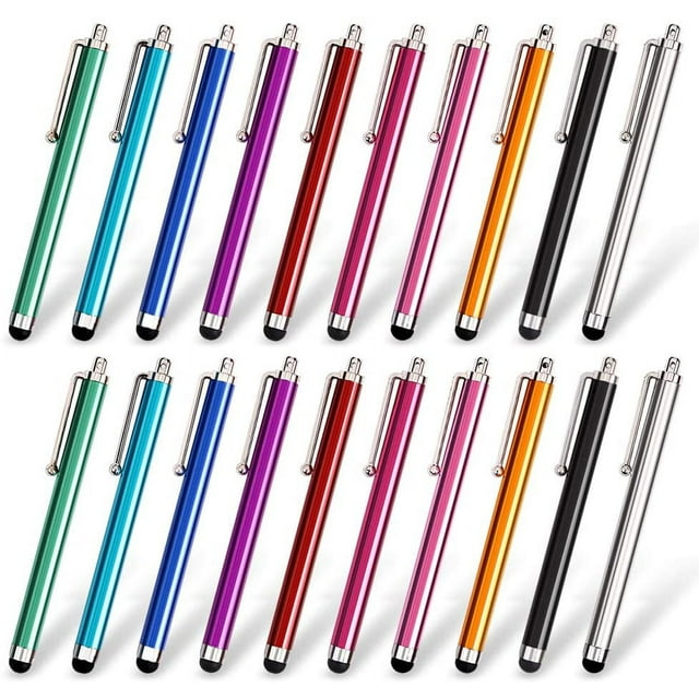 Ensemble de 12 Stylets, Écran Tactile Capacitif Universel Compatible avec Tous les Appareils avec Écran Tactile Capacitif – 10 Couleurs
