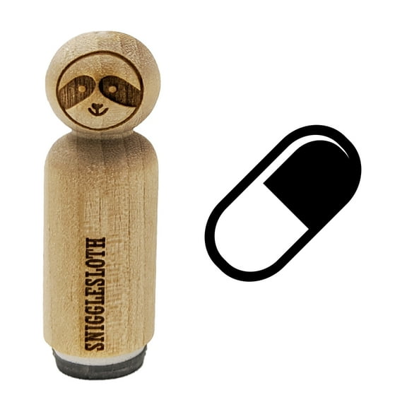 Pill Medicine Rubber Stamp for Scrapbooking Crafting Stamping - Mini 1/2 Inch