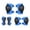 Blue, variant on Visland 6Pcs/Set Kids Knee Pads Elbow Pads Guards Protective Gear, Curved Design PE Foam Sponge for Roller Skates Cycling Skateboard Inline Skatings Scooter Riding Sports