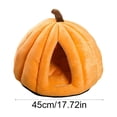 thumbnail image 6 of mdesiwst Pumpkin Cat Bed with Removable Washable Cushioned Pillow Winter Warm Small Medium Dog Cat Pet Cave House Indoor Kitten Puppy Sleeping Nest, 6 of 8