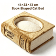 thumbnail image 2 of Book Shaped Cat Bed – Cute Book Nook Sleeping Nest for Home Decor, 2 of 5