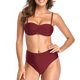 thumbnail image 4 of Traje de baño de mujer de 2 piezas de bikini cómodo de cintura alta de color sólido estilo playa OAVQHLG3B Store lin121212, 4 of 4