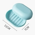 thumbnail image 6 of Soap Box Moisture Resistant Leak-proof Plastic Lid Design Soap Holder for Bathroom, 6 of 8