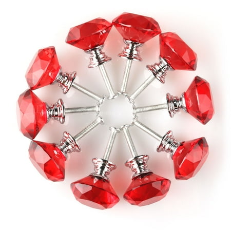 723 Knob - 10/20/30/40 pcs 30mm Diamond Crystal Cabinet Drawer Door Knobs Cupboard Pull Handle Knob Accessories