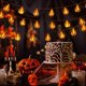 thumbnail image 3 of Cadena de luces de Halloween, luces LED impermeables de calabaza, luz navideña para decoración de interiores y exteriores con 8 modos de parpadeo, luz de decoración de Halloween con USB o batería (40 luces, 20 pies, blanco cálido) Zhivalor XMWJ094, 3 of 8