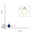 thumbnail image 4 of ANGARA Natural 1.55 ct Blue Sapphire Ring with Trio Diamond Accents in 14K Yellow Gold for Women (Size-8x6mm) | September Birthstone, Anniversary, Jewelry Gift for Women | Natural Sapphire Ring, 4 of 8