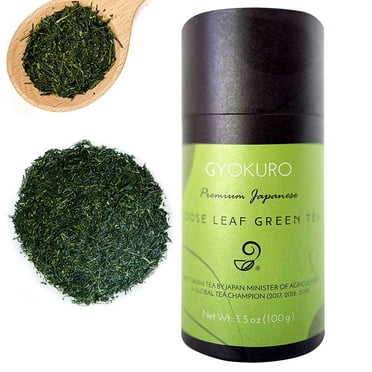 Gyokuro Green Tea – Japanese Green Tea Loose Leaf – Yabukita High Caffeine Loose Leaf Tea – Antioxidant-Rich Green Tea Loose Leaf – Vegan and All-Natural Loose Leaf Japanese Green Tea – 3.5oz